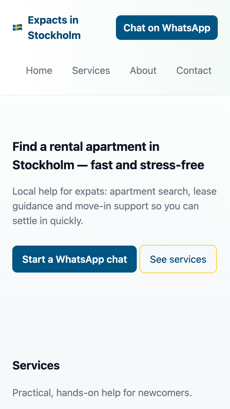 Publio Website demo — improved preview